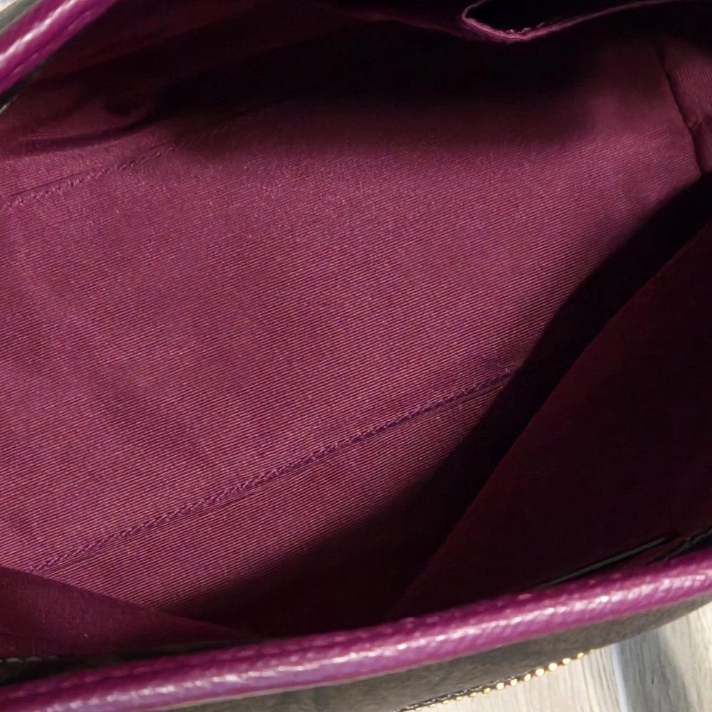 Coach Signature Coach Brown & Fuchsia Tote Bag F34603 - Picture 5 of 10